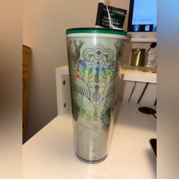 Other - Starbucks holiday edition 24oz color changing ridescent Tumbler with Deer Design